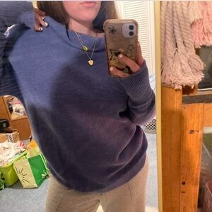 free people Women's Blue mockneck